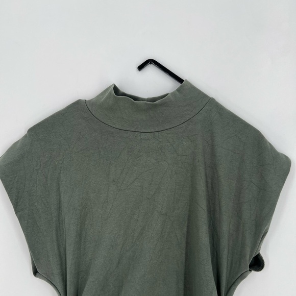 Zara Distressed Detail Turtle Mock Neck Ruched Flattering Mini Dress - Picture 1 of 7